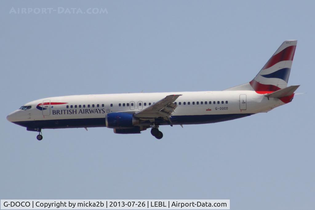 G-DOCO, 1992 Boeing 737-436 C/N 25849, Landing. Scrapped in september 2015