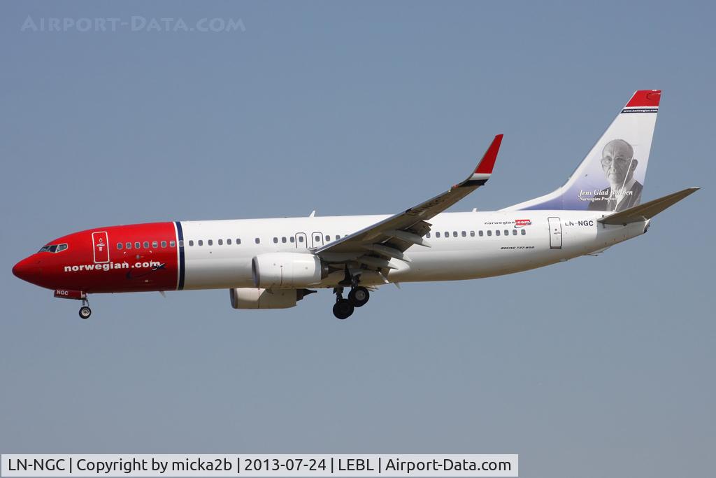 LN-NGC, 2012 Boeing 737-8JP C/N 39016, Landing