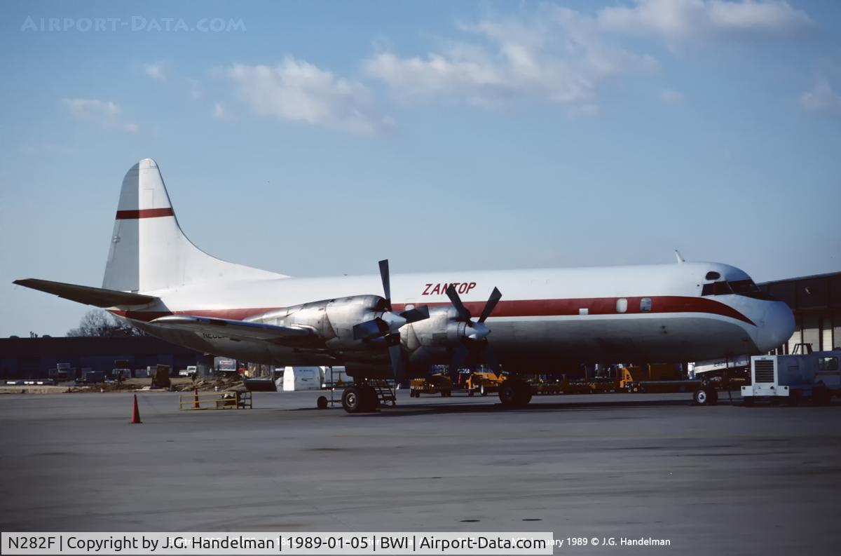 N282F, 1959 Lockheed L-188C(F) Electra C/N 1084, At BWI MD.