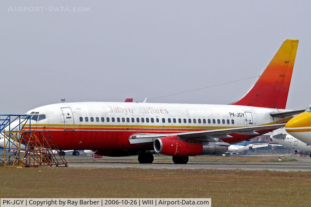 PK-JGY, 1979 Boeing 737-236 C/N 21791, Boeing 737-236 [21791] (Jatayu Airlines) Jakarta-Soekarno Hatta Int~PK 26/10/2006