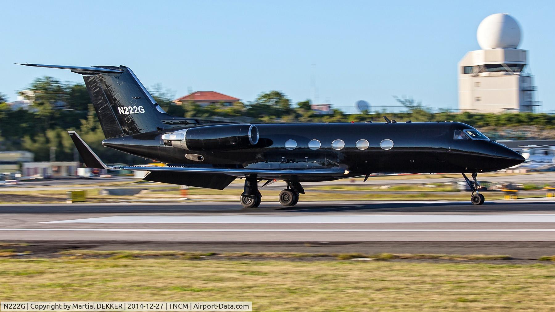 N222G, 1984 Gulfstream Aerospace G-1159A Gulfstream III C/N 422, landing sxm