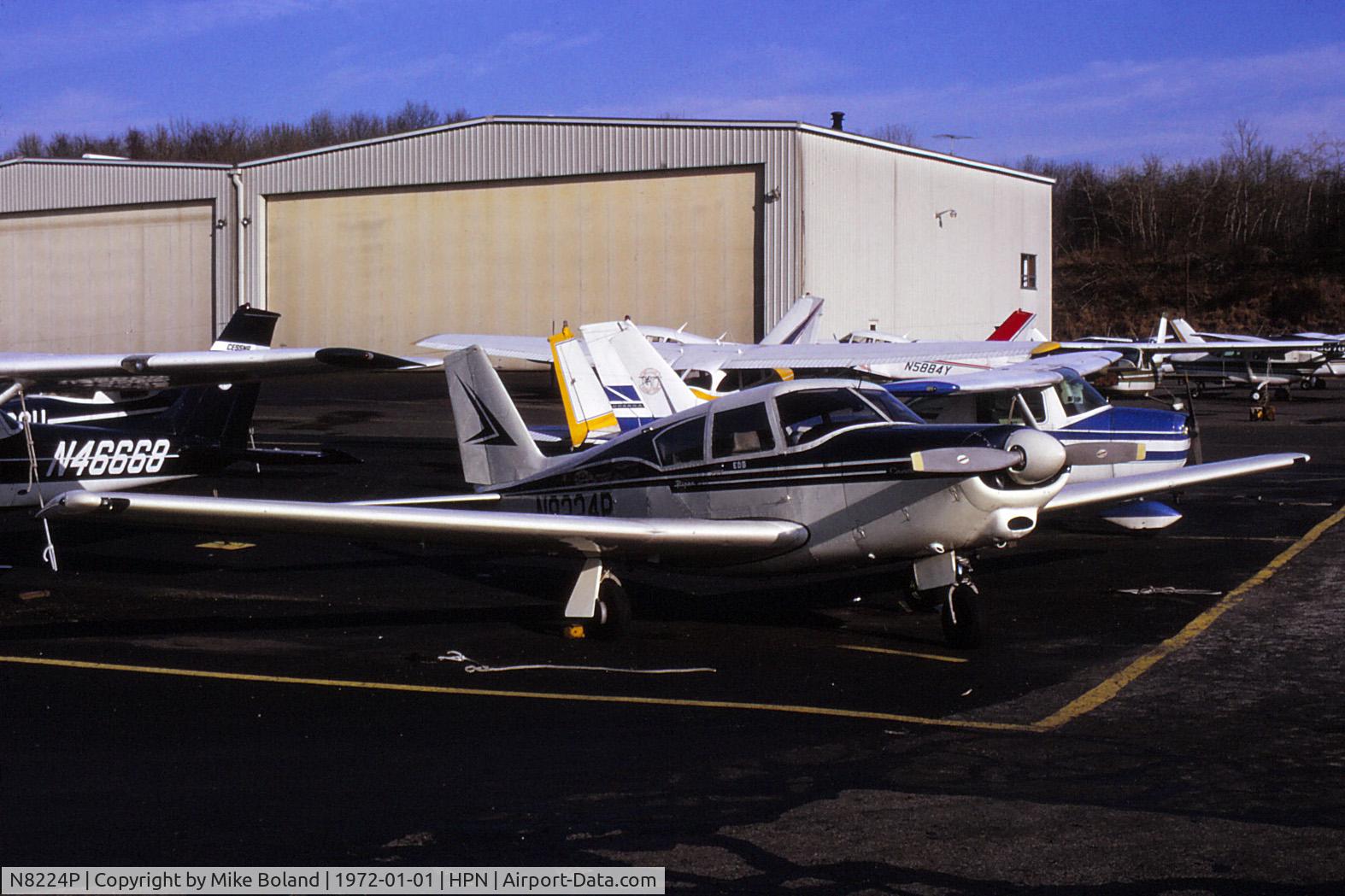 N8224P, Piper PA-24-250 Comanche C/N 243477, Piper PA-24 Commanche N8224P at Westchester County Airport, January 1, 1972.