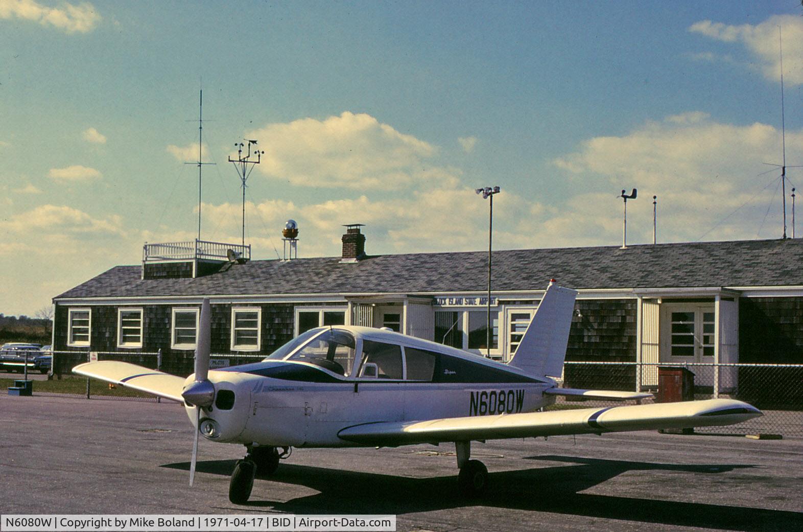 N6080W, 2003 Cirrus SR22 C/N 0615, Piper Cherokee PA28-140 N6080W on a solo from Westchester County Airport to Block Island Airport, Apr 17, 1971
