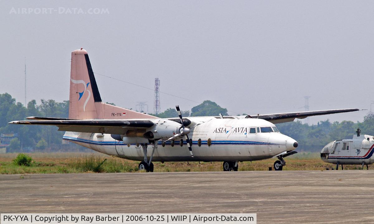 PK-YYA, 1970 Fokker F.27-600 Friendship C/N 10441, Fokker F-27-600 Friendship [10441] (Asia Avia Megatama) Jakarta-Pondok Cabe~PK 25/10/2006