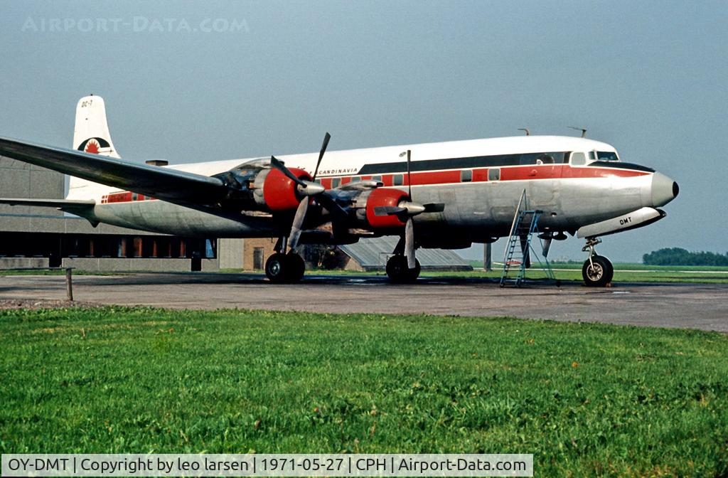 OY-DMT, 1953 Douglas DC-7 C/N 44136, Copenhagen 27.5.71