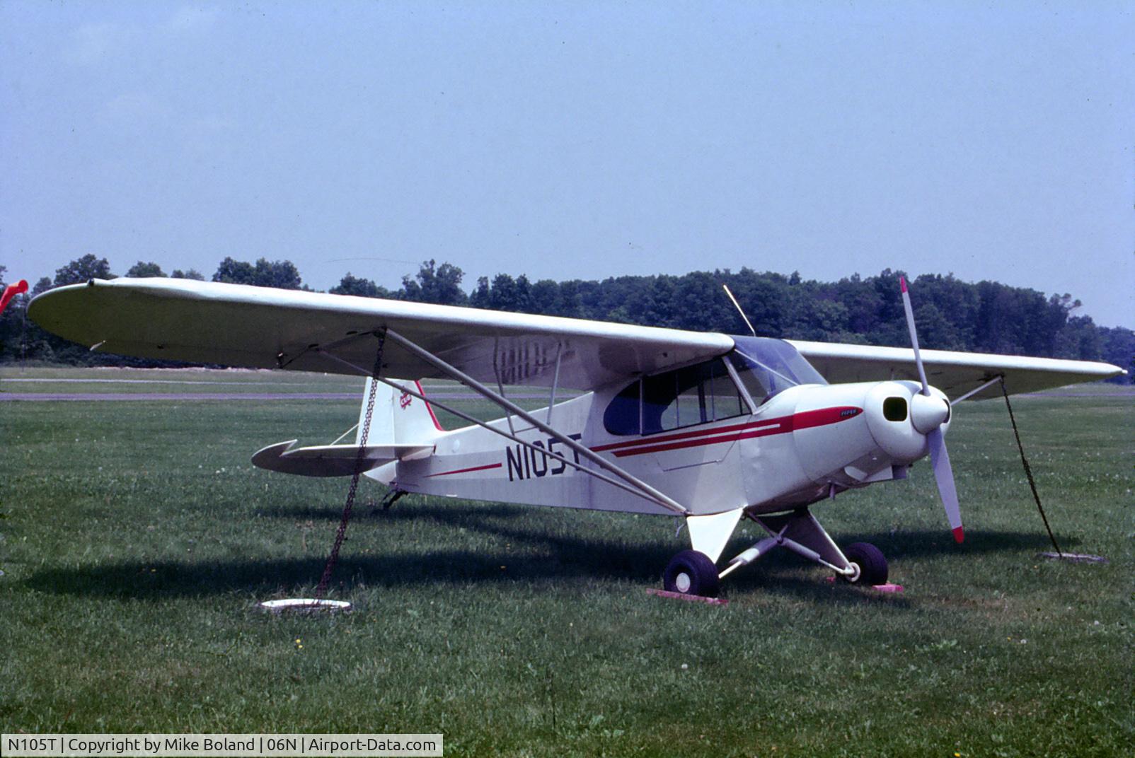 N105T, 1952 Piper PA-18-105 SPECIAL C/N 18-2219, Piper PA-18 N105T, taken at Randall Airport about 1973