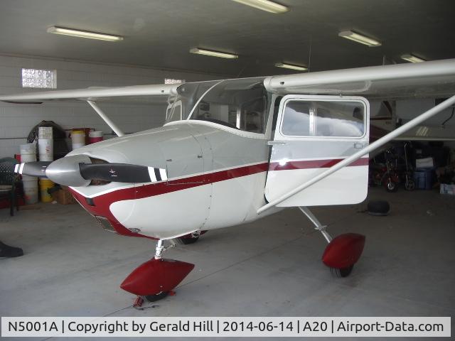 N5001A, 1955 Cessna 172 C/N 28001, Serial Number 28001, N5001A is the first 172 to roll off the Cessna assembly line and was delivered for sale on 11/11/1955. It flies regularly and engine is 400 hours SMOH. Upgrades include TKM Flip Flop, Narco Xpdr, STOL wing kit & tips, cruise prop.