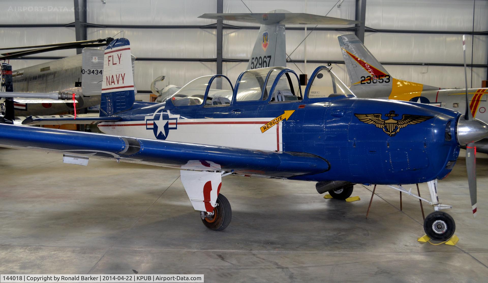 144018, 1957 Beech D-45 (T-34B) Mentor C/N BG-325, Weisbrod Aircraft Museum