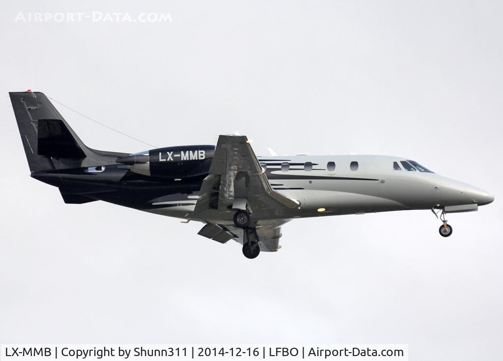 LX-MMB, 2012 Cessna 560XL Citation XLS+ C/N 560-6108, Landing rwy 14R