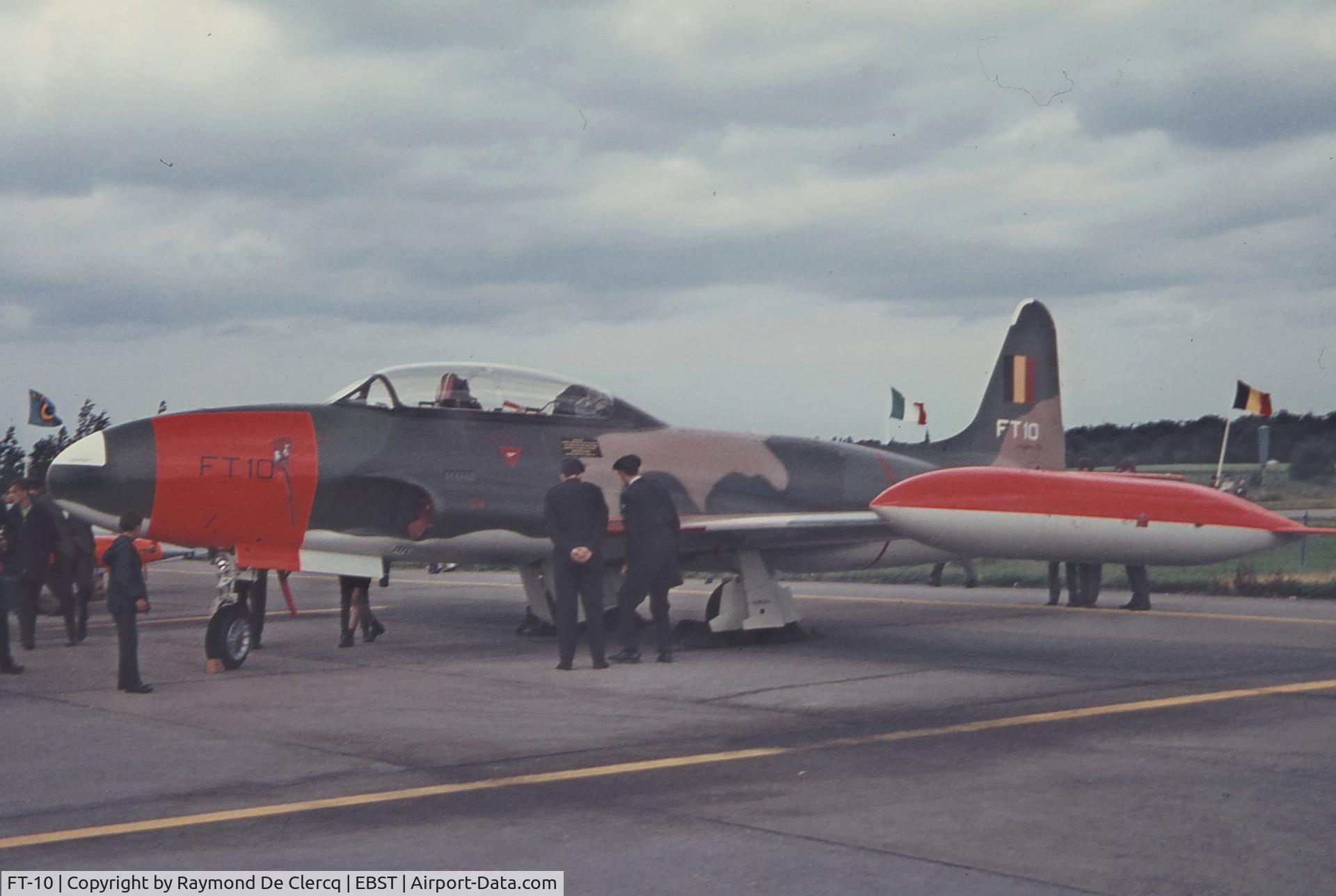 FT-10, 1951 Lockheed T-33A Shooting Star C/N 580-5996, BAF airshow at Brustem in June 1968.