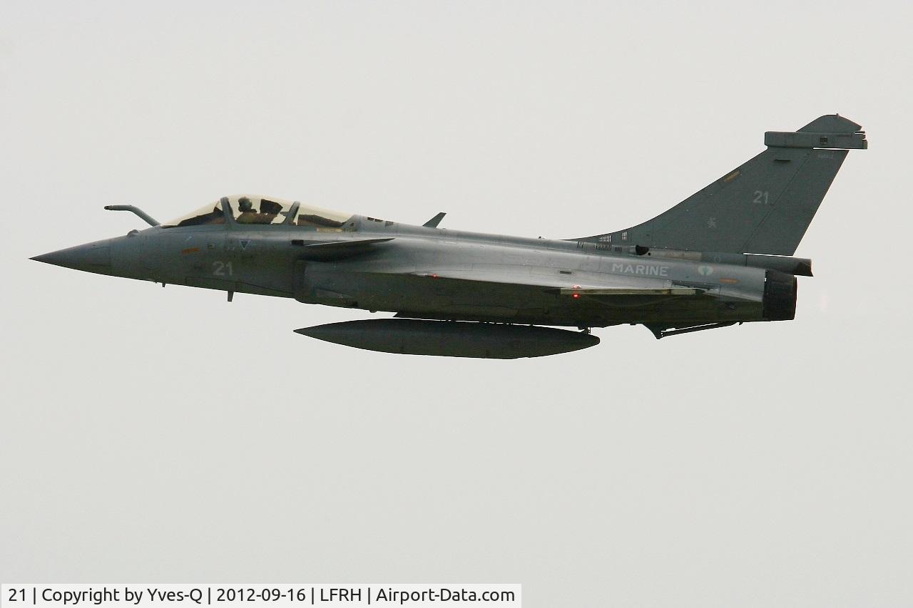 21, Dassault Rafale M C/N 21, French Naval Aviation Dassault Rafale M, Take off rwy 07, Lann Bihoué Naval Air Base (LFRH-LRT) Open day 2012