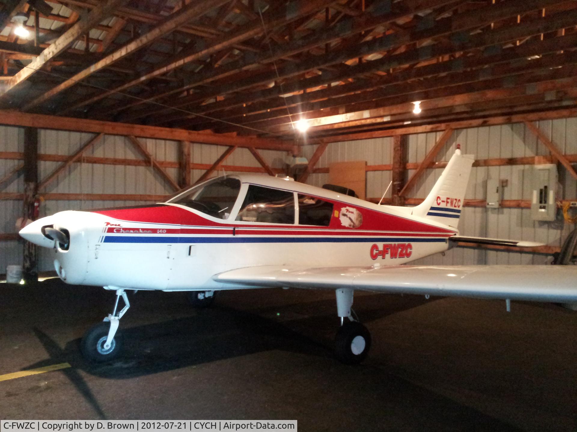 C-FWZC, 1968 Piper PA-28-140 C/N 28-24412, C-FWZC in hangar at CYCH