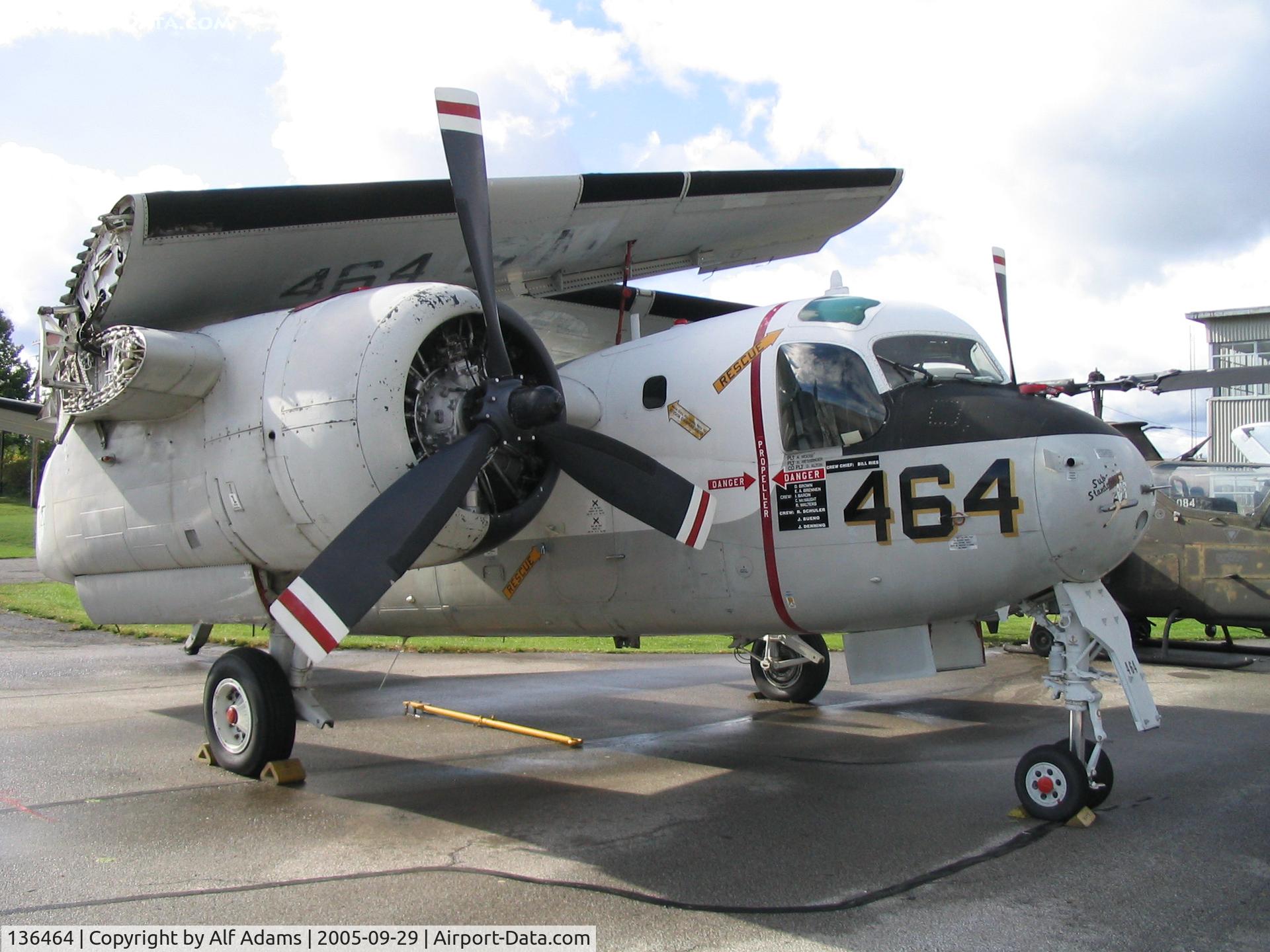 136464, Grumman S2F-1 Tracker C/N 373, Photo shows 136464 at the MAPS Air Museum, North Canton, Ohio in Sep 2005.