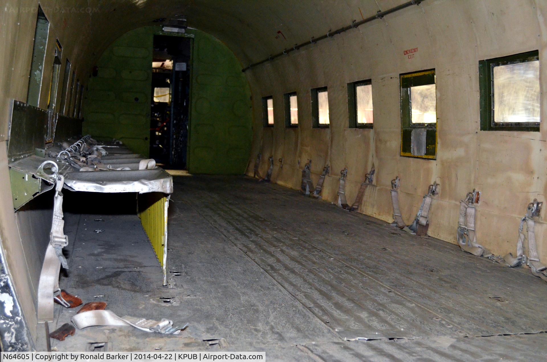 N64605, Douglas R4D-5 C/N 13227, C-47 interior Weisbrod Aircraft Museum