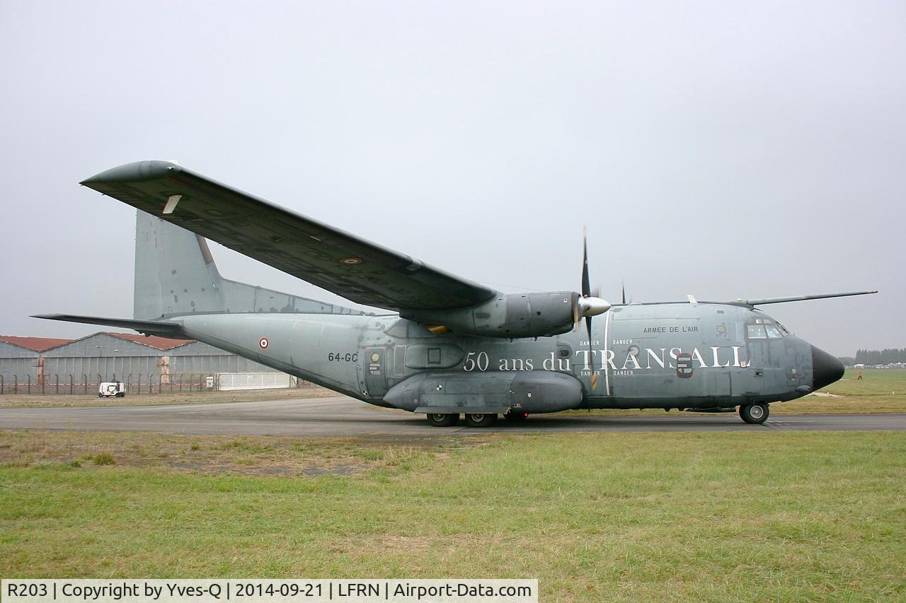 R203, Transall C-160R C/N 203, Transall C-160R  (64-GC), Taxiing to holding point, Rennes-St Jacques airport (LFRN-RNS) Air show 2014