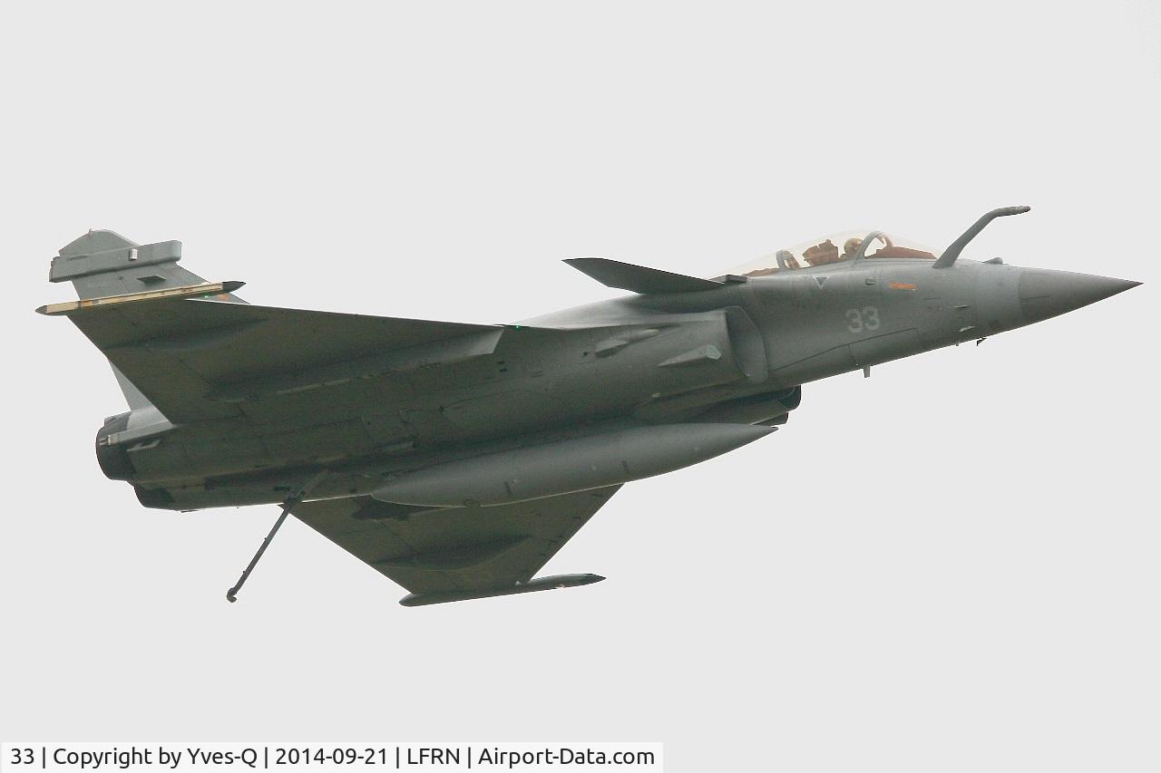 33, Dassault Rafale M C/N 33, French Air Force Dassault Rafale M, Solo display, Rennes-St Jacques airport (LFRN-RNS) Air show 2014