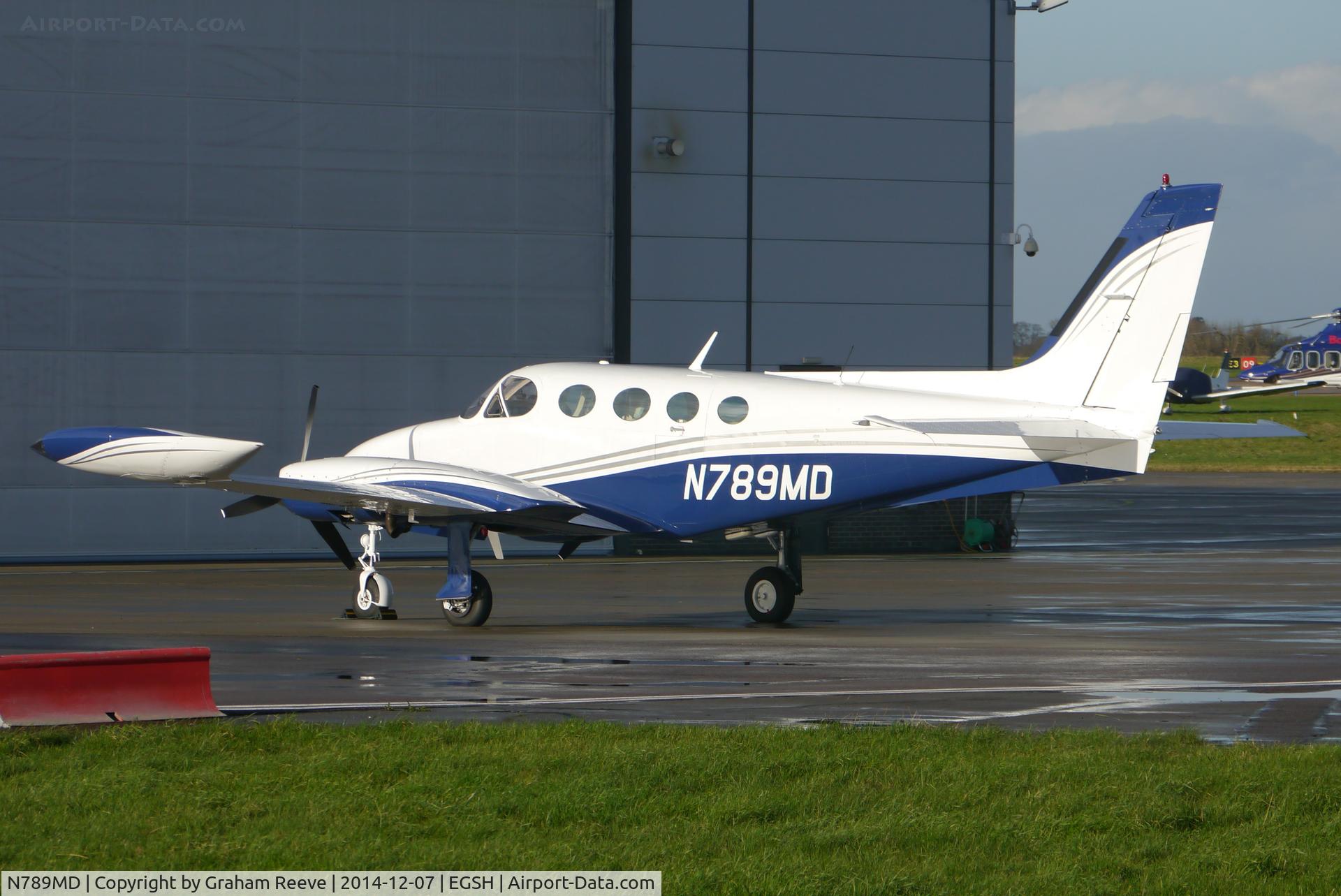 N789MD, 1980 Cessna 340A C/N 340A1021, Parked at Norwich.