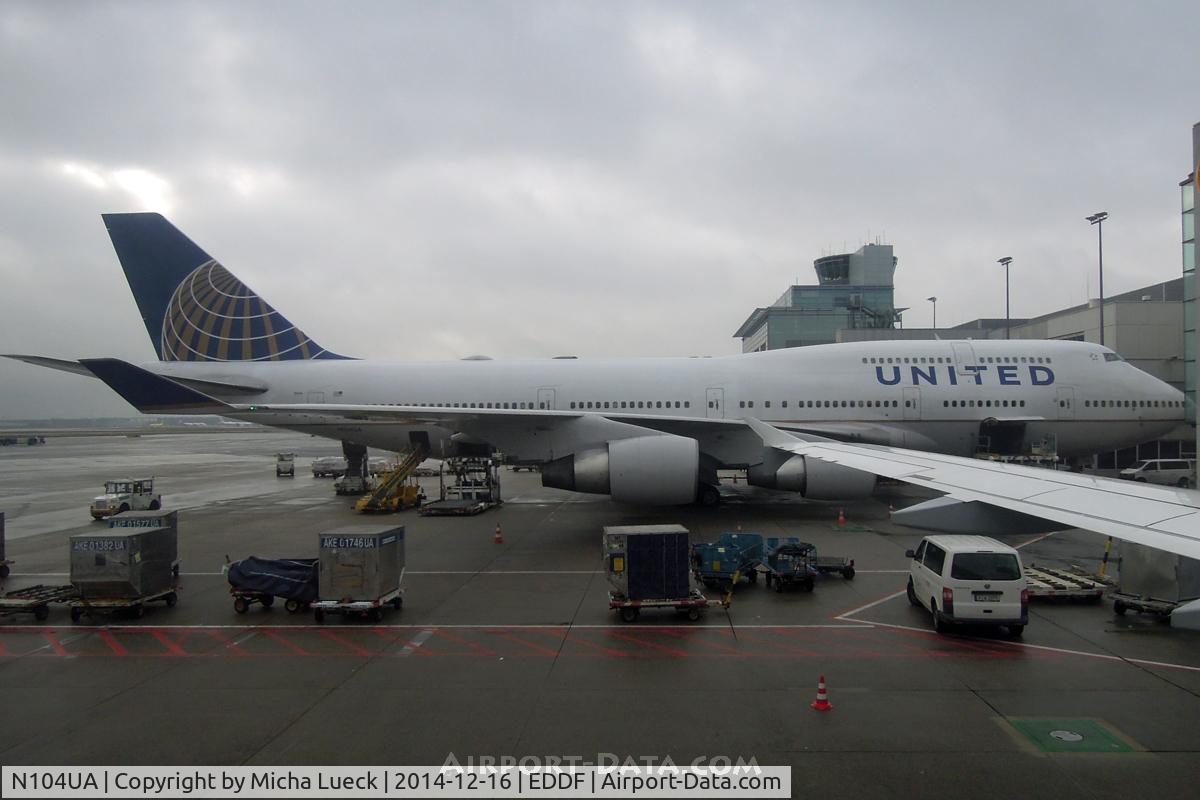 N104UA, 1998 Boeing 747-422 C/N 26902, At Frankfurt