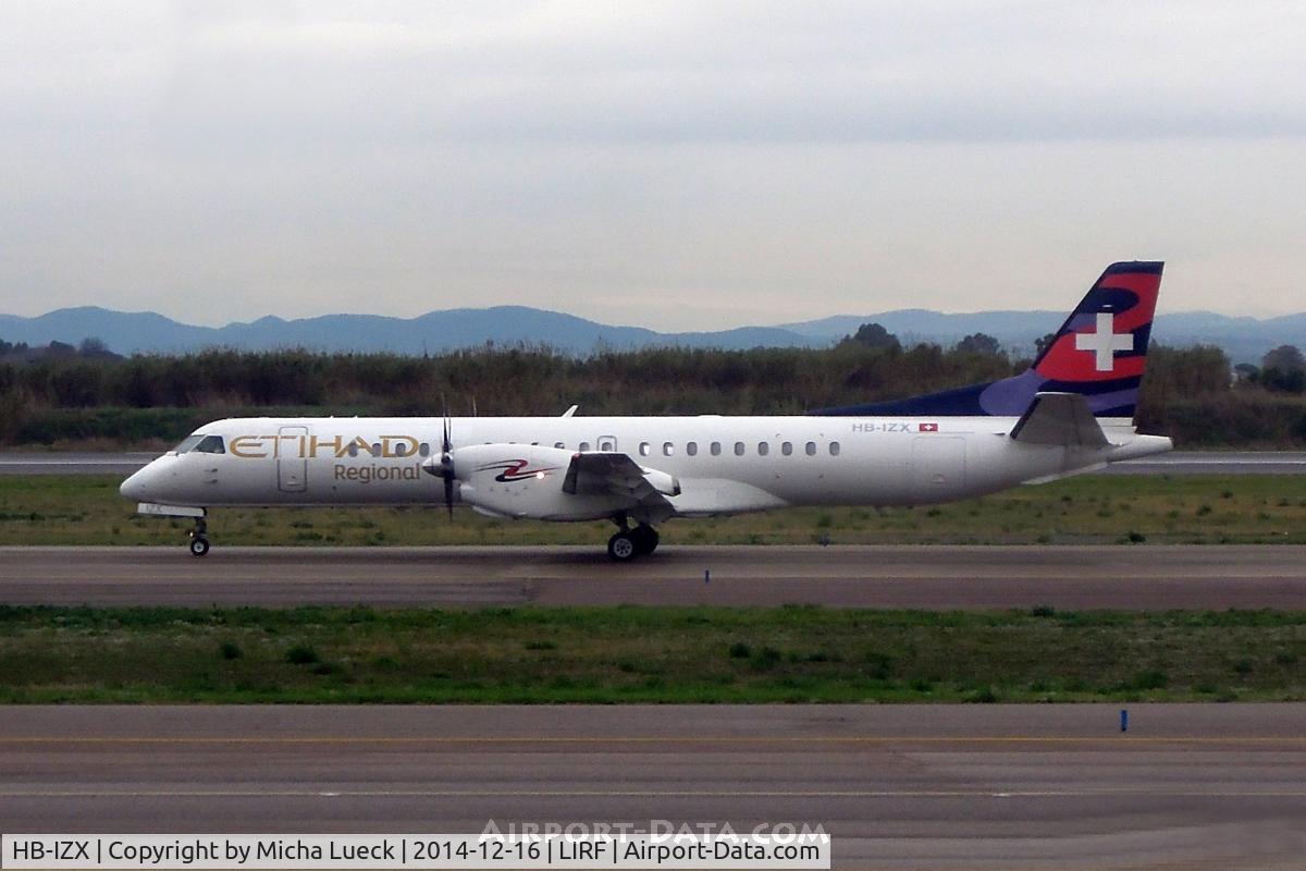 HB-IZX, 1996 Saab 2000 C/N 2000-041, At Fiumicino