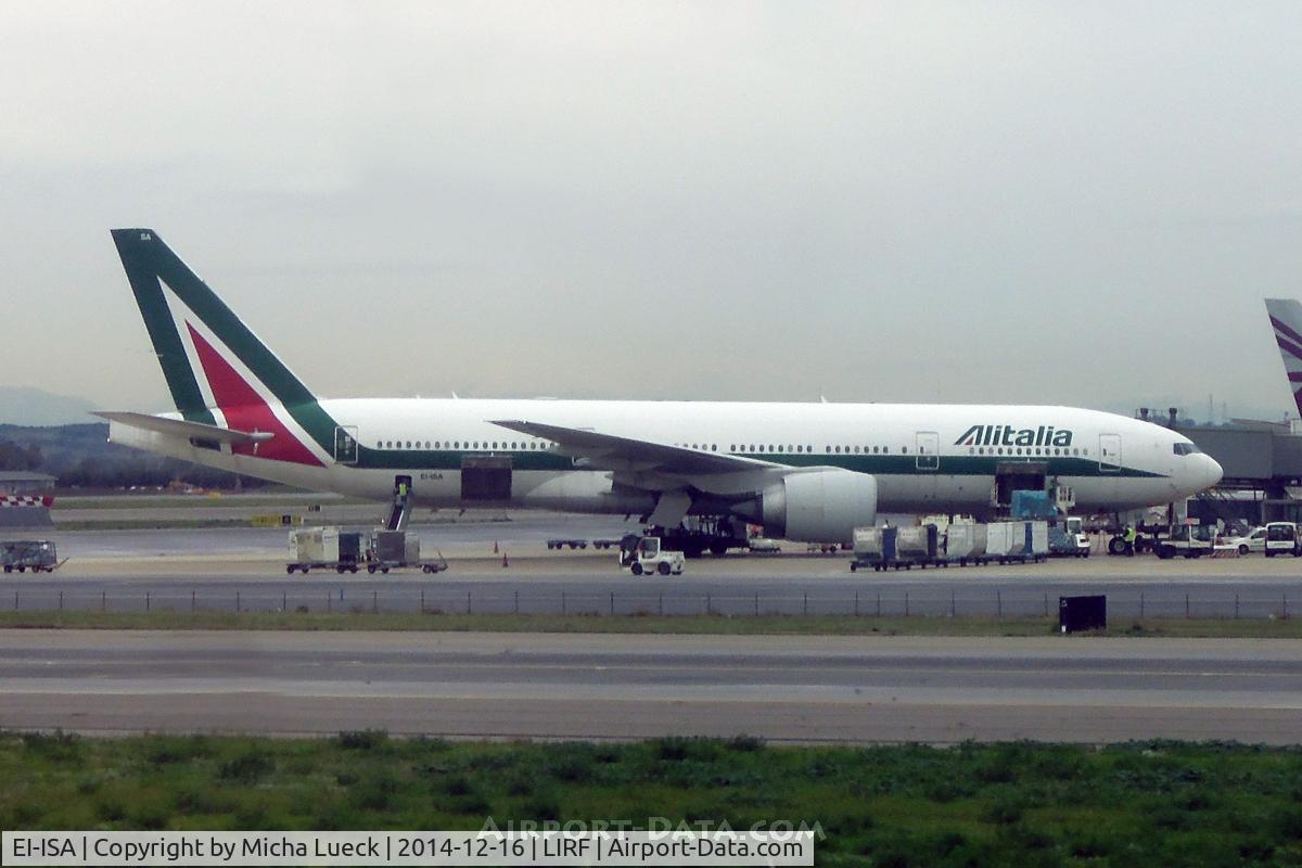 EI-ISA, 2002 Boeing 777-243/ER C/N 32855, At Fiumicino