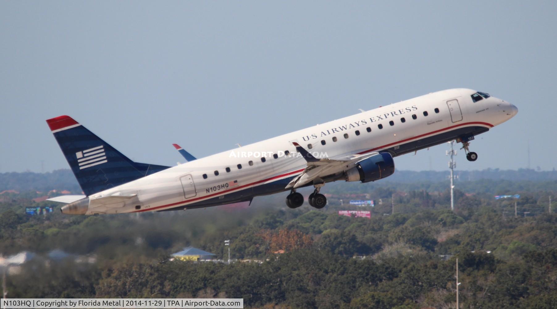 N103HQ, 2007 Embraer 175LR (ERJ-170-200LR) C/N 17000159, US Airways E175