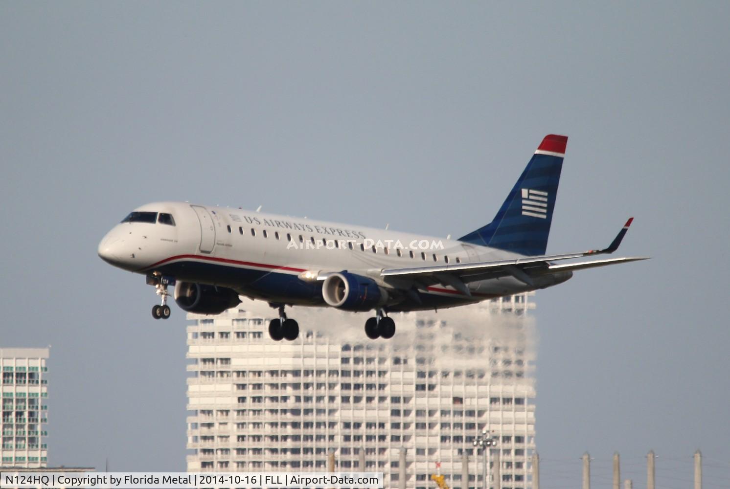 N124HQ, 2007 Embraer 175LR (ERJ-170-200LR) C/N 17000200, US Airways E175