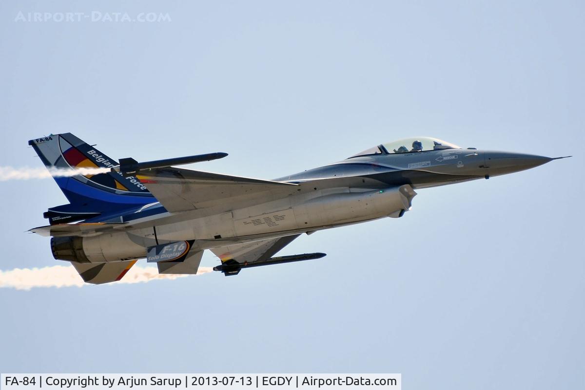 FA-84, 1980 SABCA F-16AM Fighting Falcon C/N 6H-84, Displaying at RNAS Yeovilton Air Day 2013.