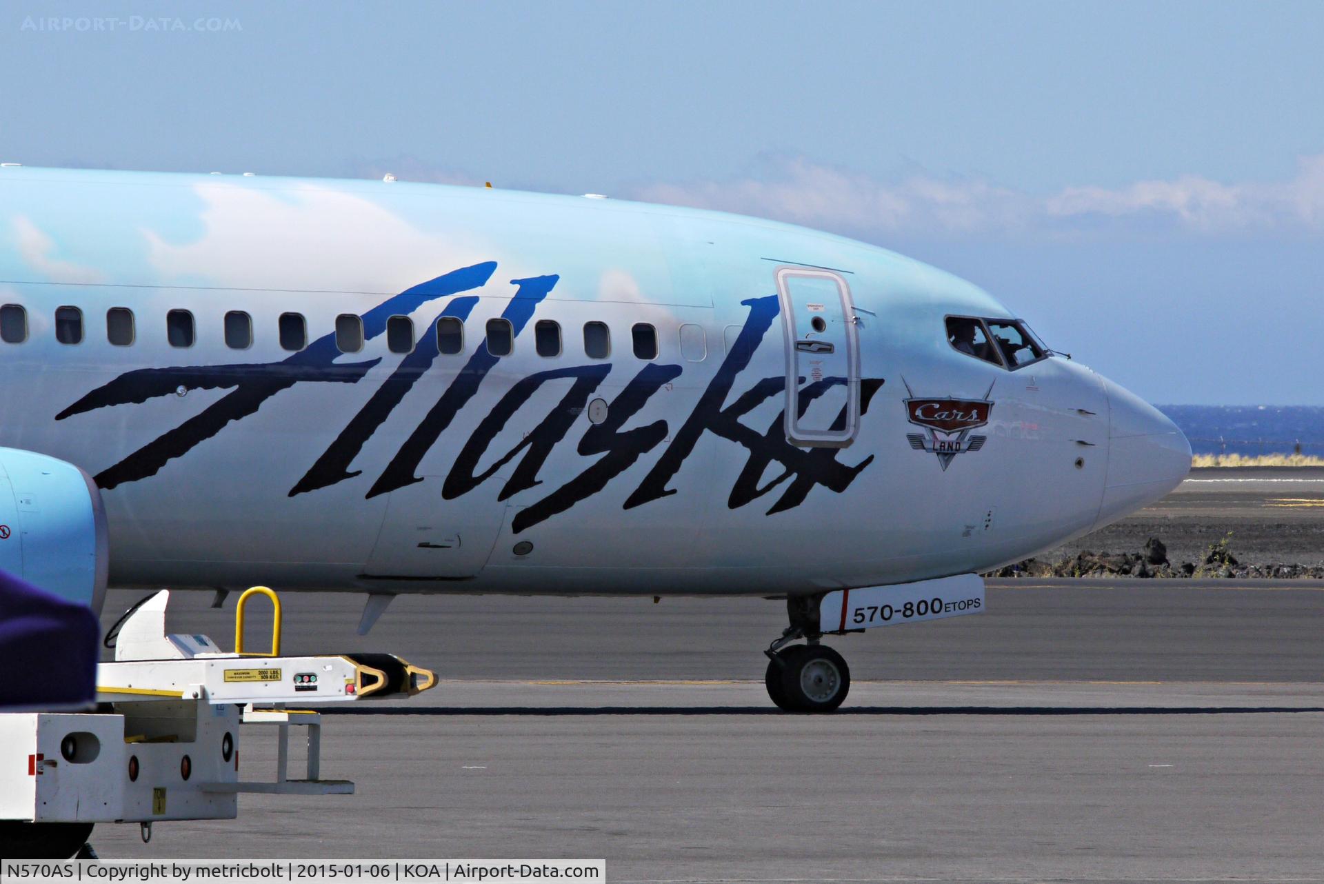 N570AS, 2007 Boeing 737-890 C/N 35185, At KOA