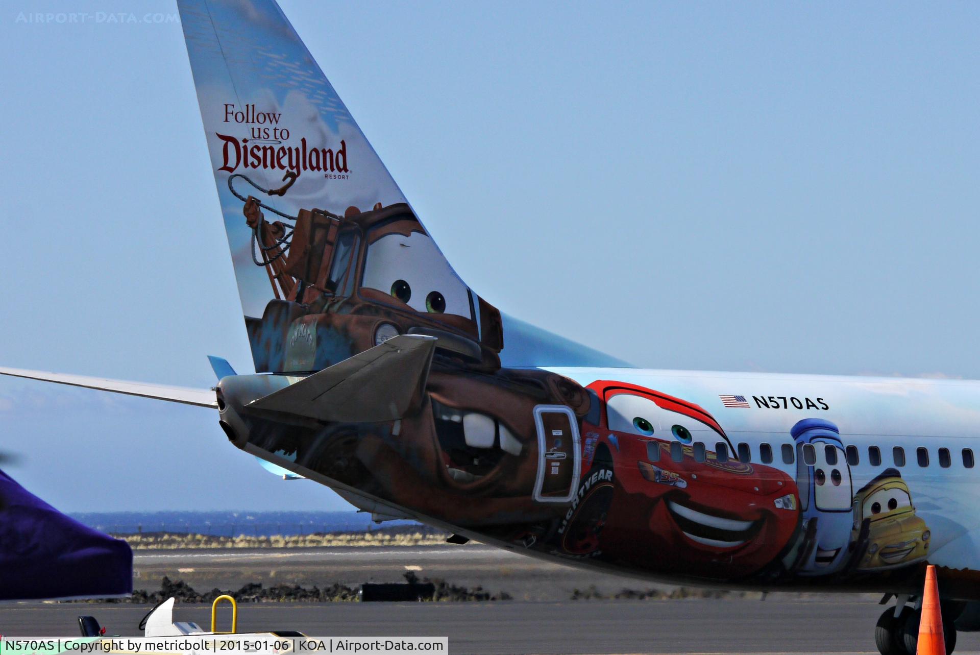 N570AS, 2007 Boeing 737-890 C/N 35185, at Kona