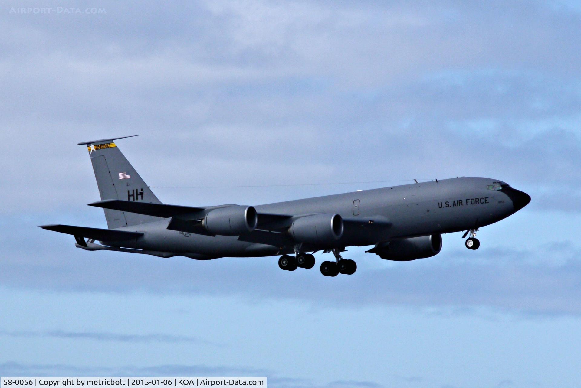 58-0056, 1958 Boeing KC-135R Stratotanker C/N 17801, Touch and go at KOA