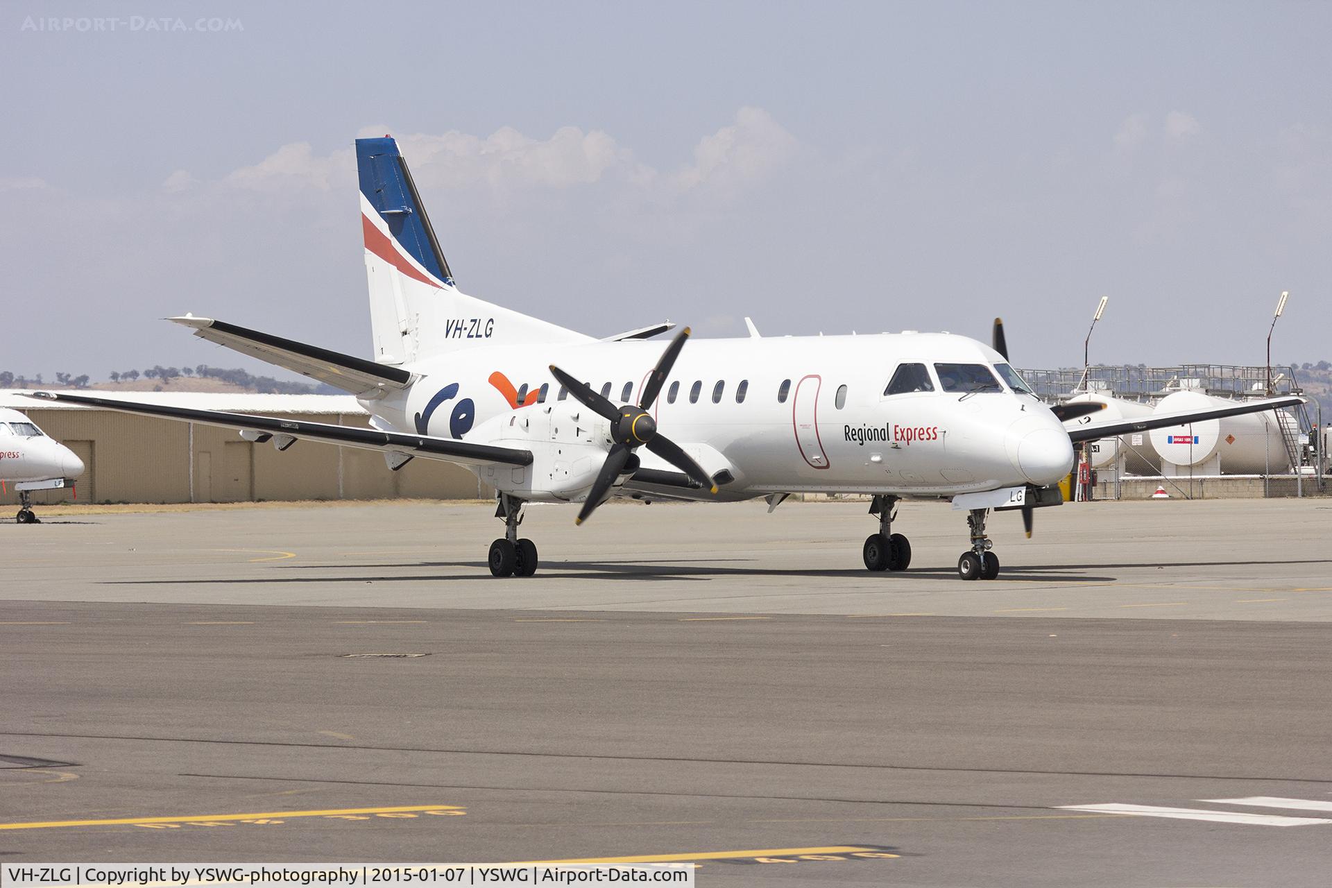 VH-ZLG, 1995 Saab 340B+ C/N 340B-375, Regional Express Airlines (VH-ZLG) Saab 340B at Wagga Wagga Airport.