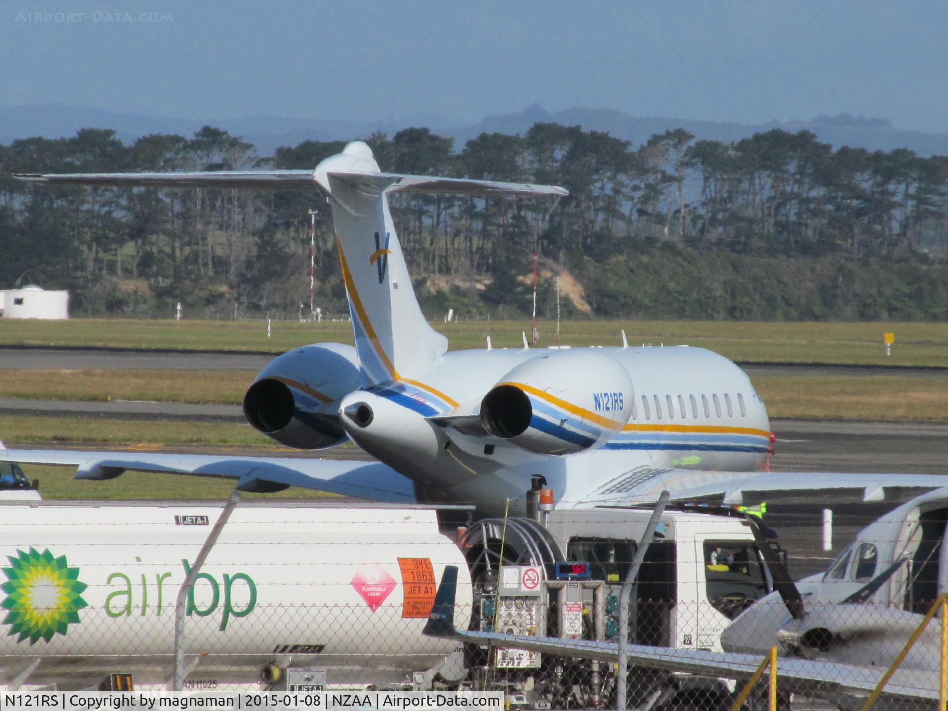 N121RS, 2006 Bombardier BD-700-1A10 Global Express C/N 9203, view from roof of short term car park