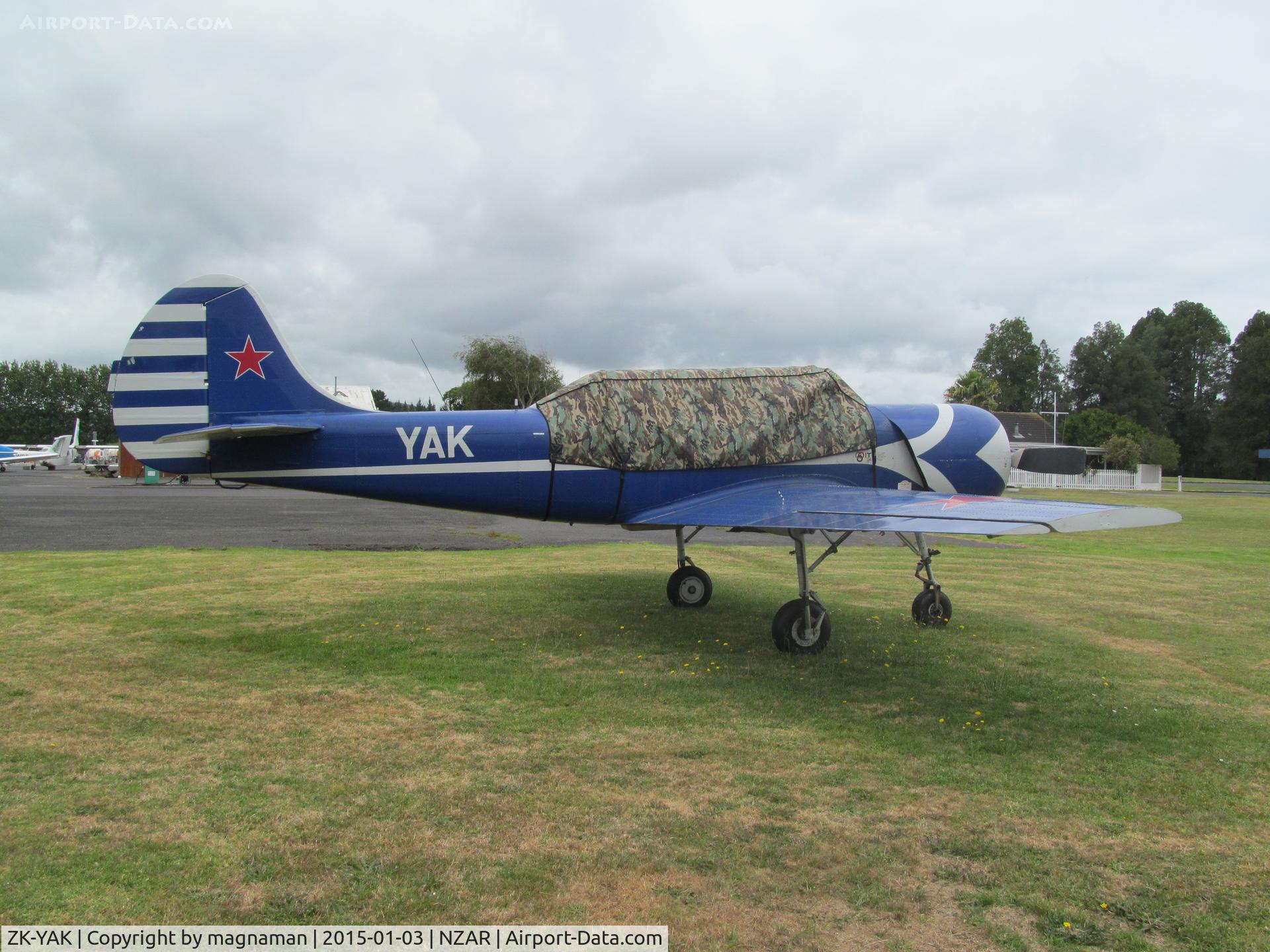 ZK-YAK, Yakovlev Yak-52 C/N 9712002, side view