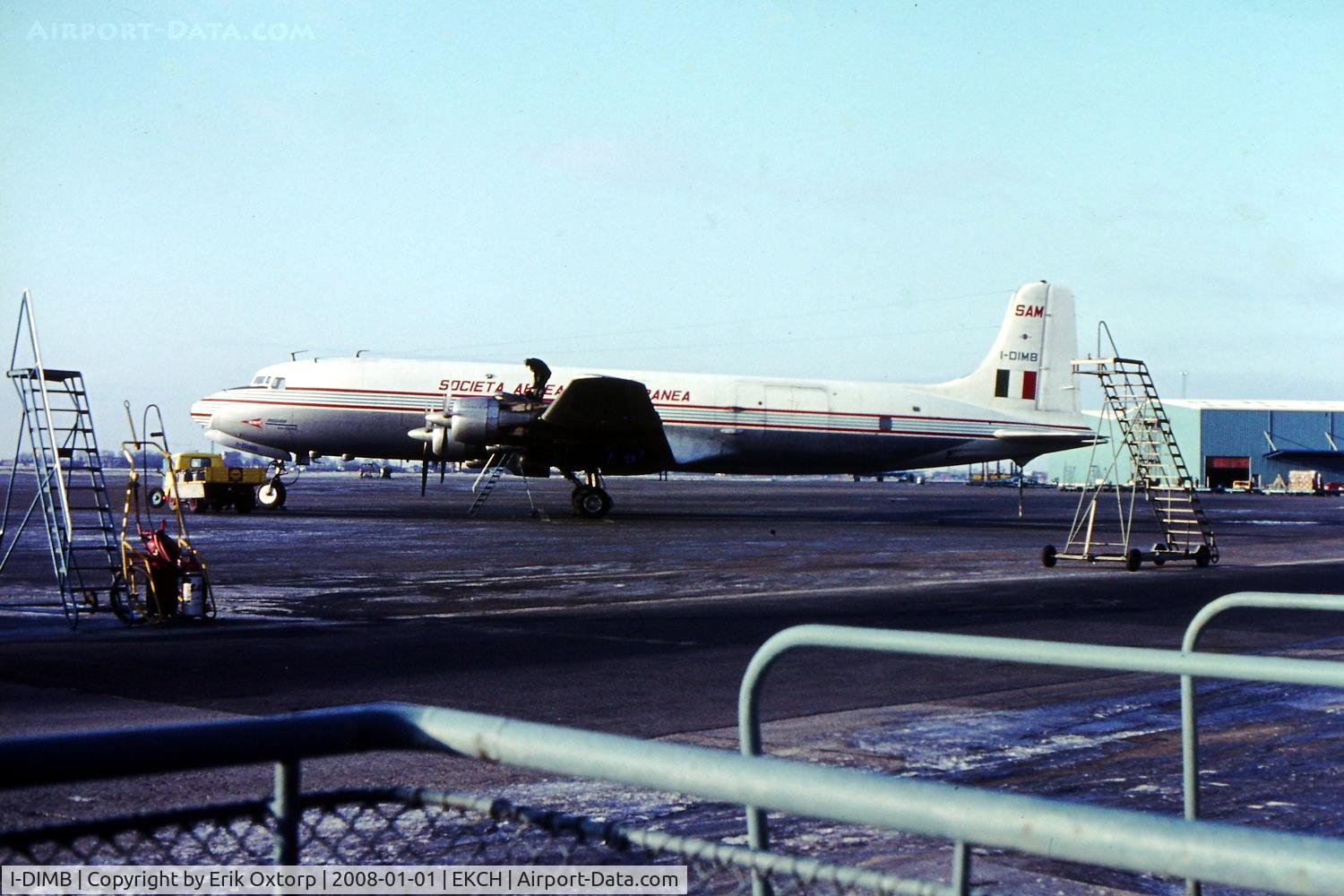 I-DIMB, 1956 Douglas DC-6B C/N 44913, I-DIMB in CPH late 60's. Converted DC-6B to cargo