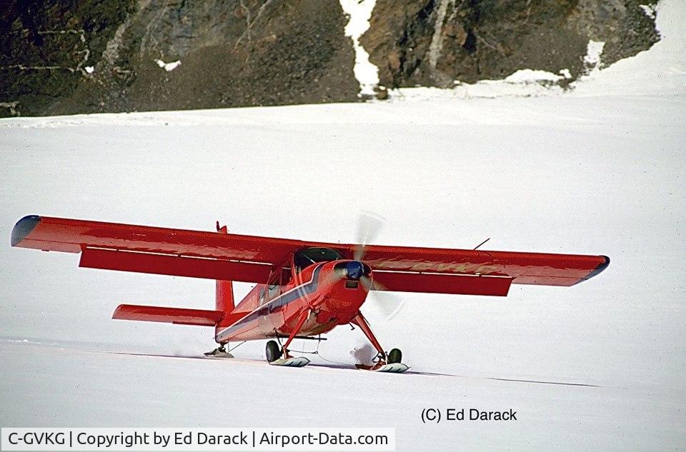 C-GVKG, 1959 Helio H-395 Super Courier C/N 519, 1960 Helio H-395 Super Courier. Andy Williams' 1959 Helio model H-395 Super Courier, registration number C-GVKG, landing on the Quintino Sella Glacier on Mount Logan, the highest mountain in Canada, in June, 1993.