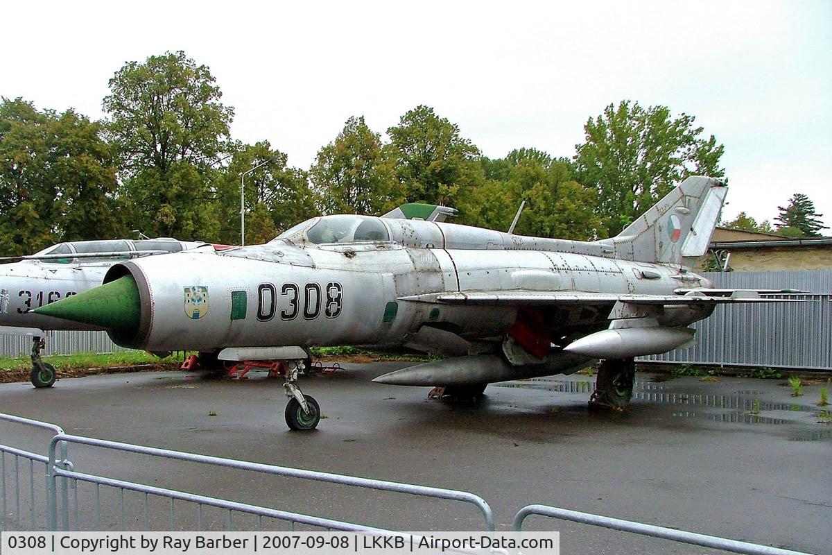 0308, 1964 Mikoyan-Gurevich MiG-21PF C/N 560308, 0308   Mikoyan-Gurevich MiG-21PF Fishbed [760308] (Czech Air Force) Prague-Kbely~OK 08/09/2007