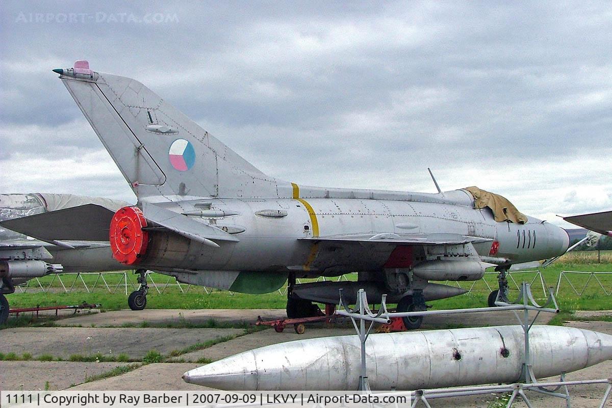 1111, Mikoyan-Gurevich MiG-21F-13 C/N 261111, Mikoyan-Gurevich MiG-21F-13 Fishbed [261111] (Czech Air Force) Vyskov~OK 09/09/2007