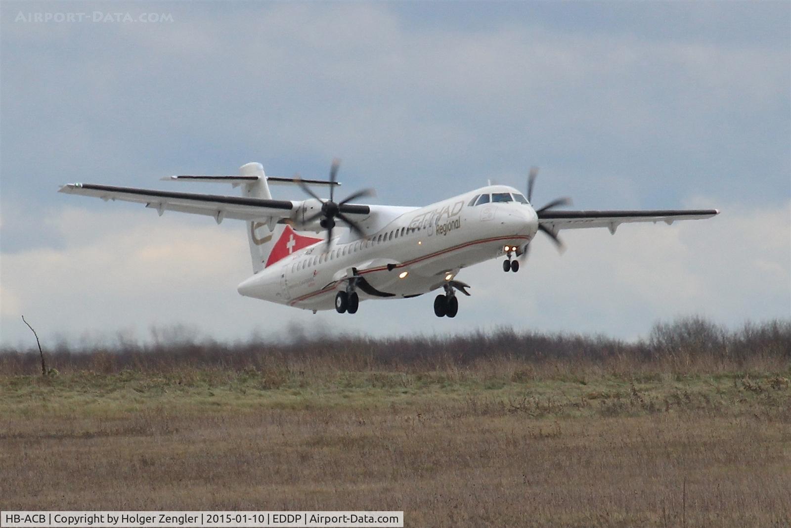 HB-ACB, 2001 ATR 72-212A (500) C/N 662, CDG-Shuttle is leaving LEJ out of the green.....