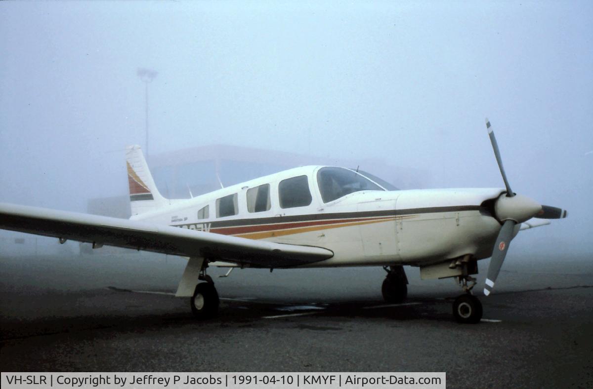 VH-SLR, 1983 Piper PA-32R-301 C/N 32R-8413007, S/N 32R-8413007, shown in its USA registration, N4337K, in 1991.  Aircraft later exported to Australia and registered as VH-SLR.
