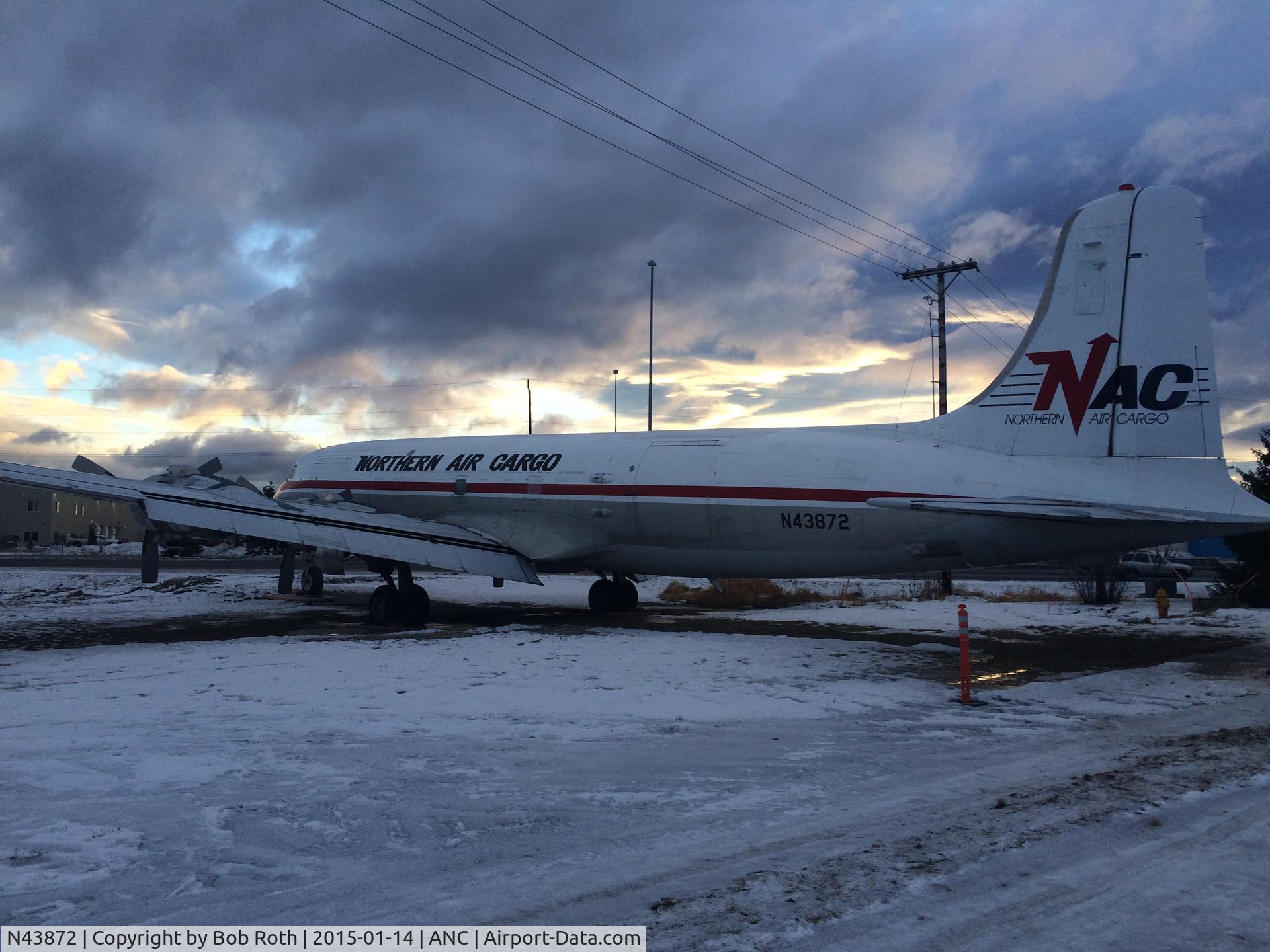 N43872, 1953 Douglas VC-118A Liftmaster (DC-6A) C/N 44665, Static display at PANC.