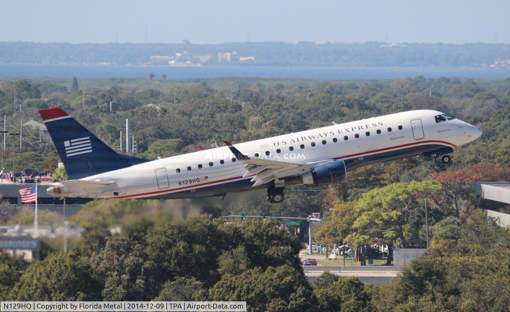 N129HQ, 2008 Embraer 175LR (ERJ-170-200LR) C/N 17000211, US Airways E175