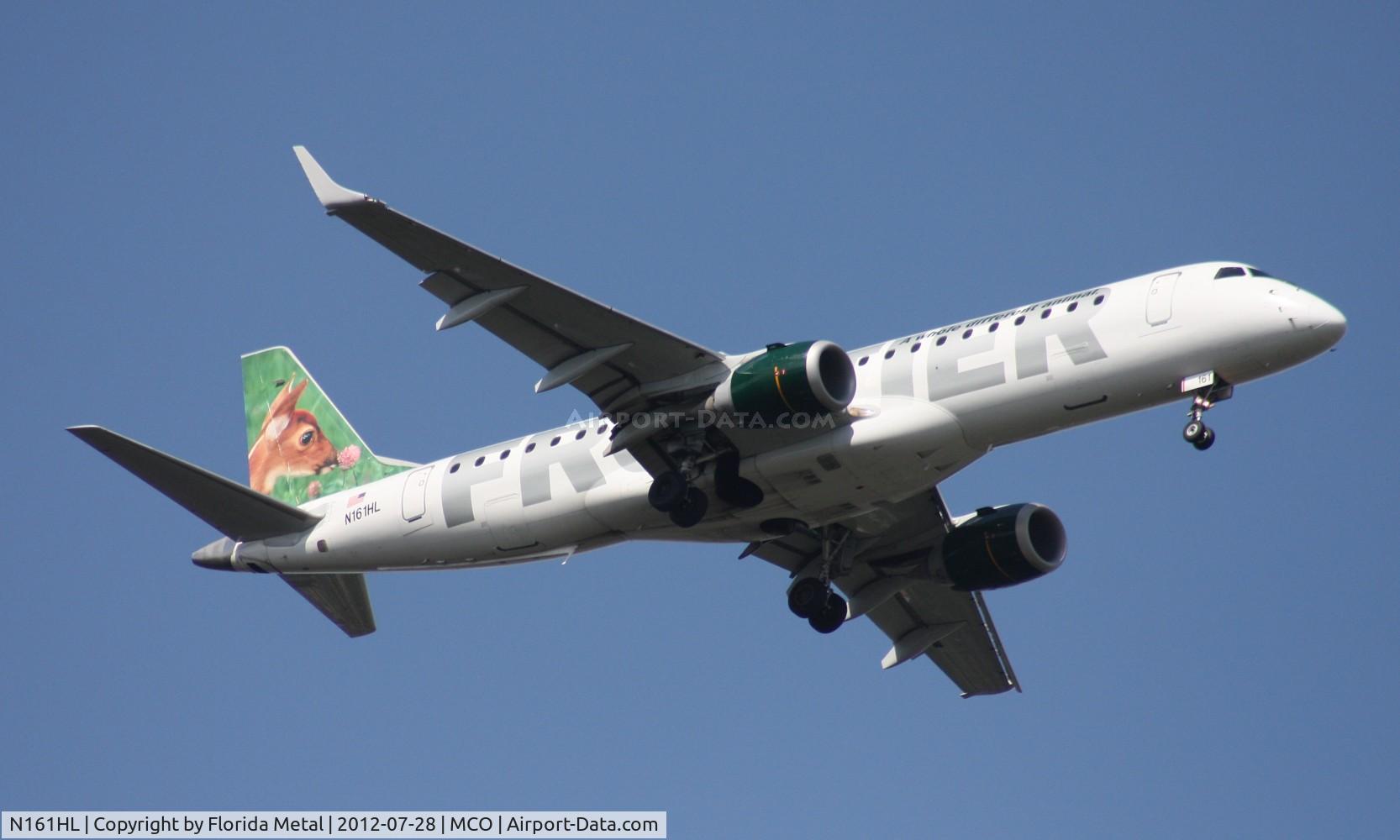 N161HL, 2007 Embraer 190LR (ERJ-190-100LR) C/N 19000154, Frontier 