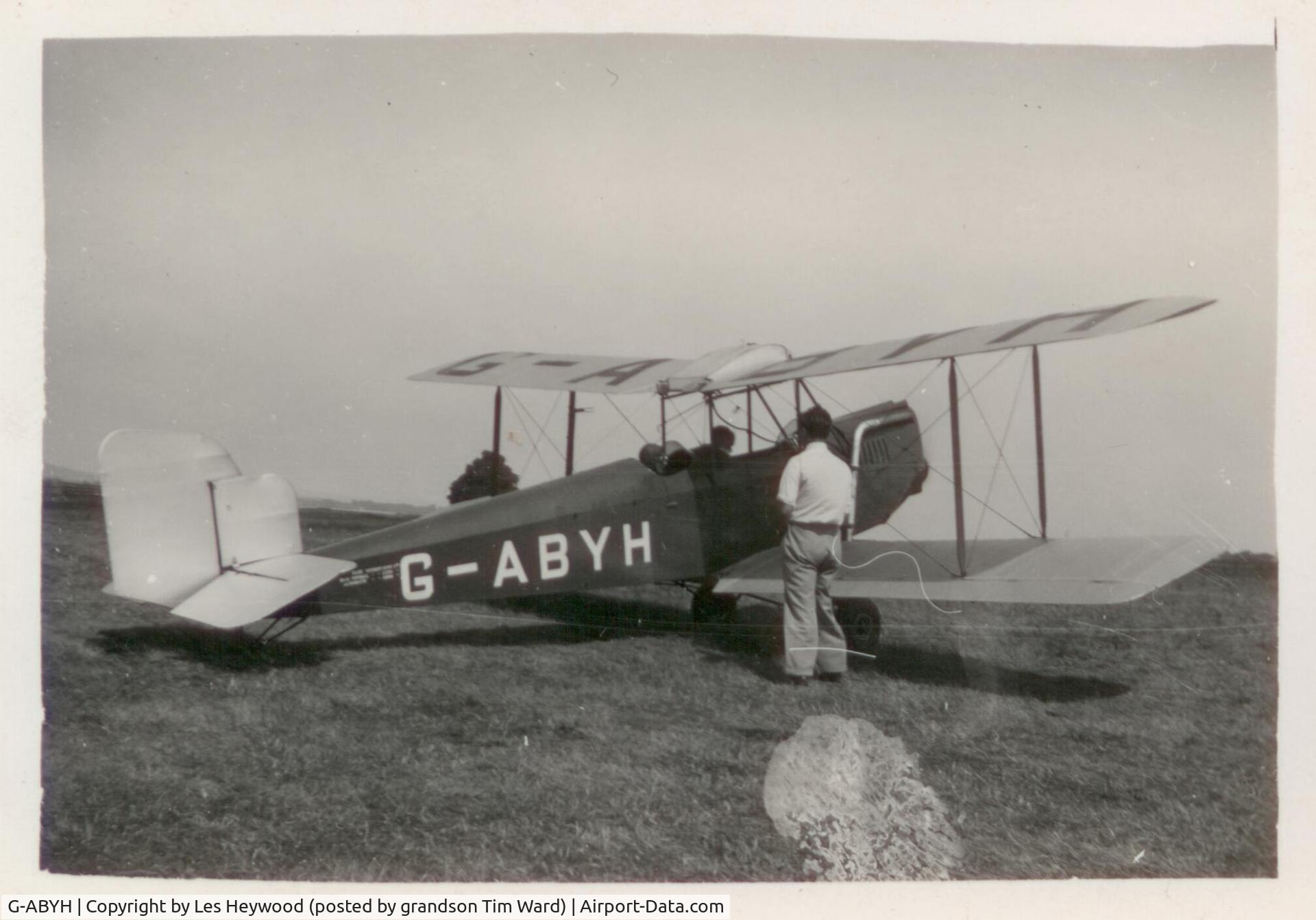 G-ABYH, 1934 Spartan Three Seater I C/N 71, Picture found in family collection. No idea when and where it was taken.