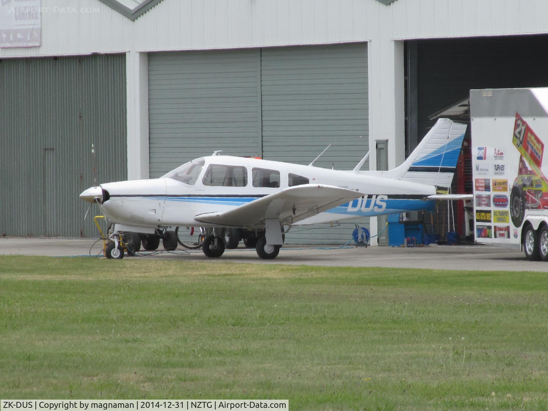 ZK-DUS, Piper PA-28R-200 C/N 28R-7435316, Outside hangar at Tauranga
