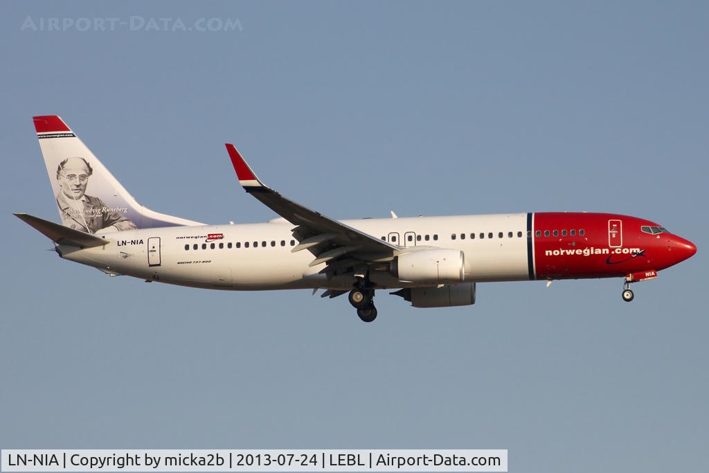 LN-NIA, 2012 Boeing 737-8JP C/N 39444, Landing