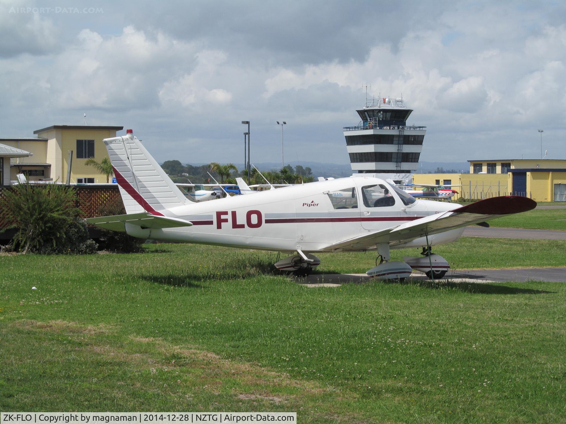 ZK-FLO, 1967 Piper PA-28-140 C/N 28-23089, based here - always in same spot