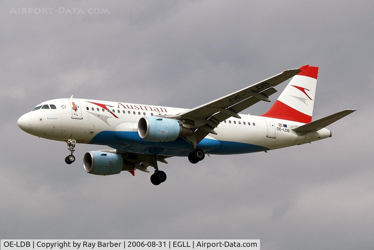 OE-LDB, 2004 Airbus A319-112 C/N 2174, Airbus A319-112 [2174] (Austrian Airlines) Heathrow~G 31/08/2006