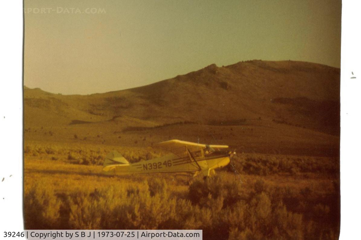 39246, 1945 Taylorcraft BC-12D Twosome C/N 6500, While on a cross country flight in 1973,darkness (no lights on 246) necessitated an off field landing to spend the night. This was in the Oregon desert.