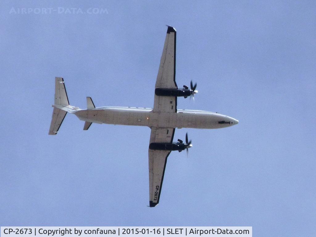 CP-2673, 1998 Beech 1900D C/N UE-344, Aeroeste overhead leaving El Trompillo