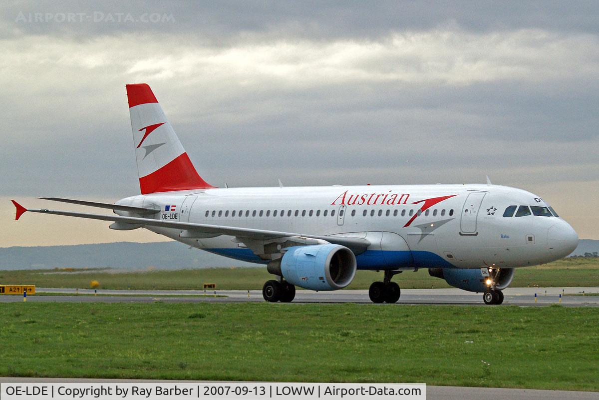 OE-LDE, 2005 Airbus A319-112 C/N 2494, Airbus A319-112 [2494] (Austrian Airlines) Vienna-Schwechat~OE 13/09/2007